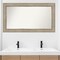 Trellis Silver Non-Beveled Custom Framed Bathroom Vanity Wall Mirror